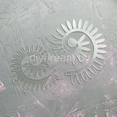 Набор пластиковых шаблонов 1 мм "Цветок крученый №1" Набор пластиковых шаблонов 1 мм "Цветок крученый №1"