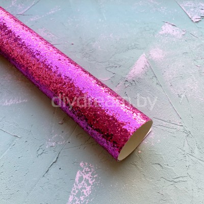 Кожзам с крупными блестками, сиреневый Кожзам с крупными блестками, сиреневый