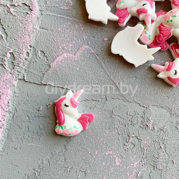 Кабошон "Единорог", розовый Кабошон "Единорог", розовый