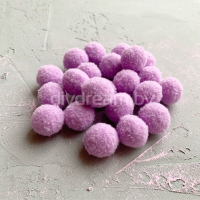 Помпоны Premium 2 см, сиреневый (5 шт.) Помпоны Premium 2 см, сиреневый (5 шт.)