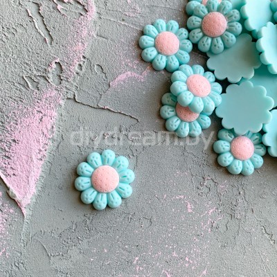 Кабошон "Цветочек", голубой Кабошон "Цветочек", голубой