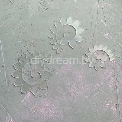 Набор пластиковых шаблонов 1 мм "Цветок крученый №4" Набор пластиковых шаблонов 1 мм "Цветок крученый №4"