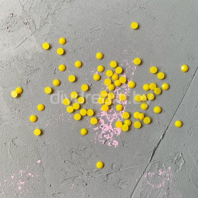 Стразы термоклеевые акрил 4,6-4,8 мм, цв. жёлтый