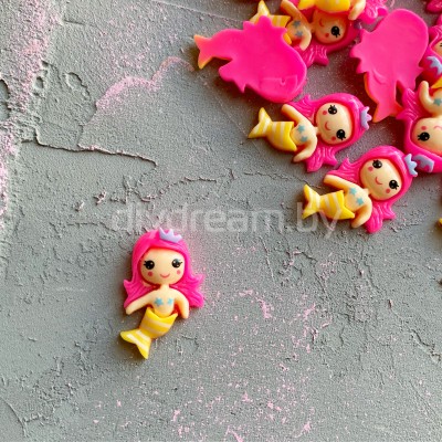 Кабошон "Русалочка", ярко-розовый Кабошон "Русалочка", ярко-розовый