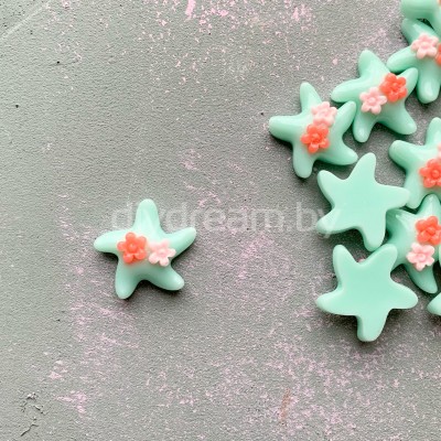 Кабошон "Морская звезда", голубой Кабошон "Морская звезда", голубой