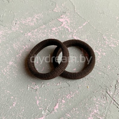 Резинка для волос 3 см, цв. темно-коричневый Резинка для волос 3 см, цв. темно-коричневый