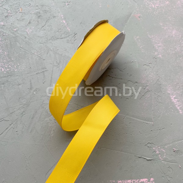 Лента репсовая 25 мм, цв. желтый