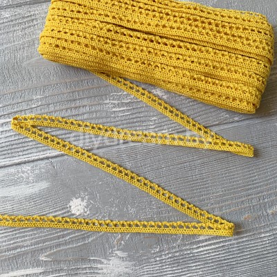 Тесьма вязаная 8 мм, цв. жёлтый Тесьма вязаная 8 мм, цв. жёлтый