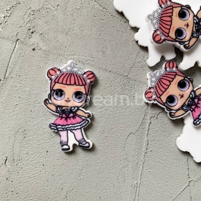 Кабошон-вырубка "Куколка LOL" 30 мм, №1 Кабошон-вырубка "Куколка LOL" 30 мм, №1