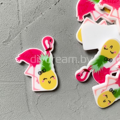 Кабошон-вырубка "Фламинго" 38х25 мм, №2 Кабошон-вырубка "Фламинго" 38х25 мм, №2