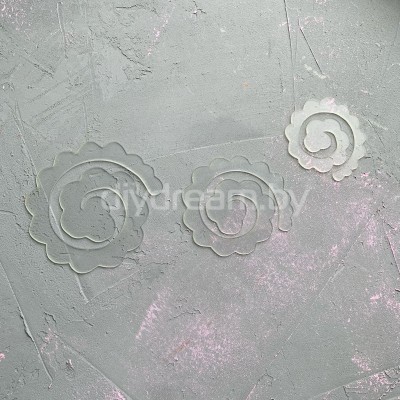 Набор пластиковых шаблонов 1 мм "Цветок крученый №3" Набор пластиковых шаблонов 1 мм "Цветок крученый №3"