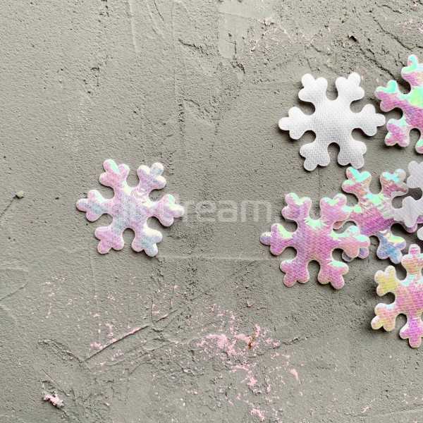 Патч "Снежинка" 2,6 см, белый