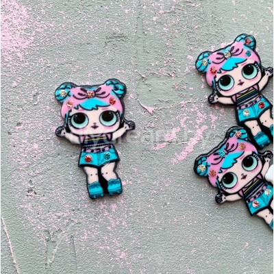 Кабошон-вырубка со стразами "Куколка" 35 мм Кабошон-вырубка со стразами "Куколка" 35 мм