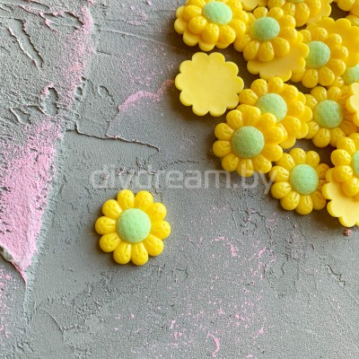 Кабошон "Цветочек", желтый Кабошон "Цветочек", желтый