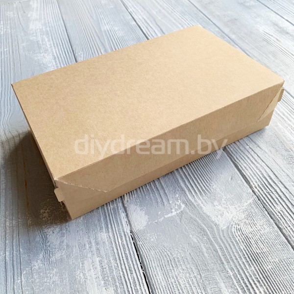 Коробка крафтовая 23x14x6 см, 1900 мл Коробка крафтовая 23x14x6 см, 1900 мл