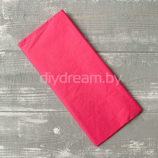 Бумага тишью 50х66 см, ярко-розовая Бумага тишью 50х66 см, ярко-розовая