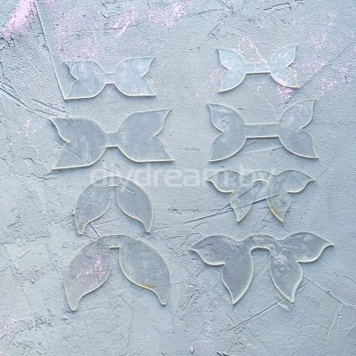 Набор пластиковых шаблонов 1 мм "Хвост русалки" Набор пластиковых шаблонов 1 мм "Хвост русалки"