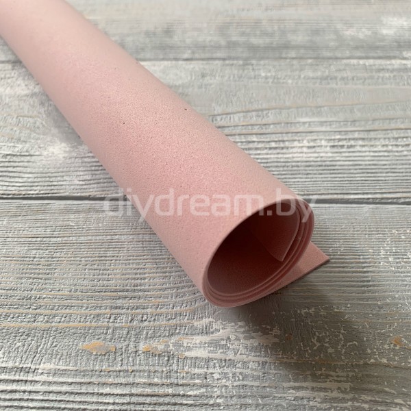Китайский фоамиран (1 мм) 50х50 см, пыльно-розовый