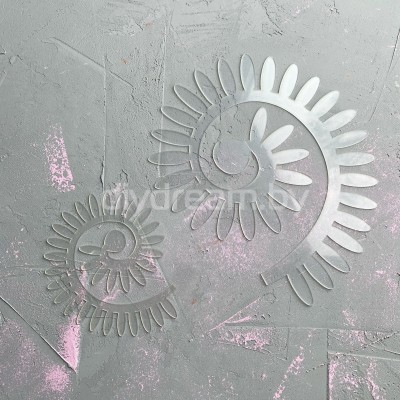 Набор пластиковых шаблонов 1 мм "Цветок крученый №2" Набор пластиковых шаблонов 1 мм "Цветок крученый №2"