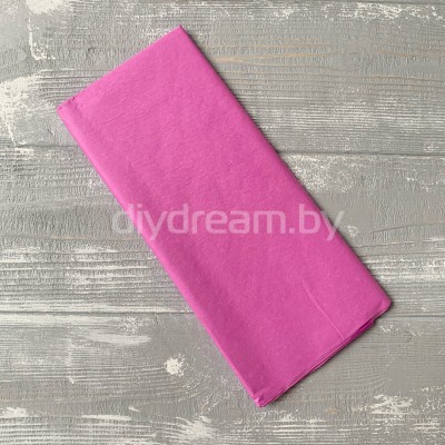Бумага тишью 50х66 см, лилово-розовая