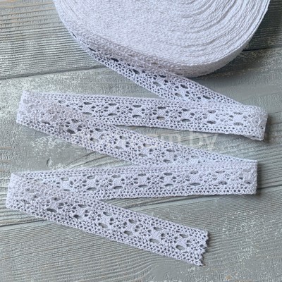 Тесьма вязаная 25 мм, цв. белый Тесьма вязаная 25 мм, цв. белый