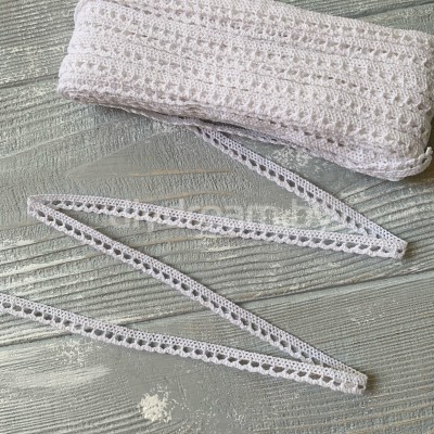 Тесьма вязаная 8 мм, цв. белый Тесьма вязаная 8 мм, цв. белый