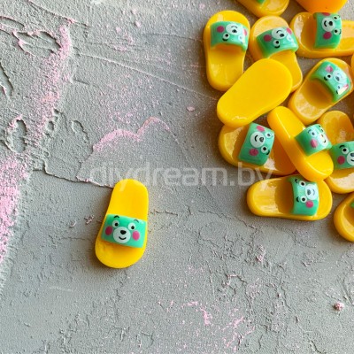 Кабошон "Тапочек", желтый Кабошон "Тапочек", желтый