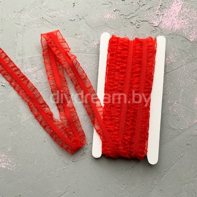 Тесьма с резинкой 2,5 см, цв. красный Тесьма с резинкой 2,5 см, цв. красный