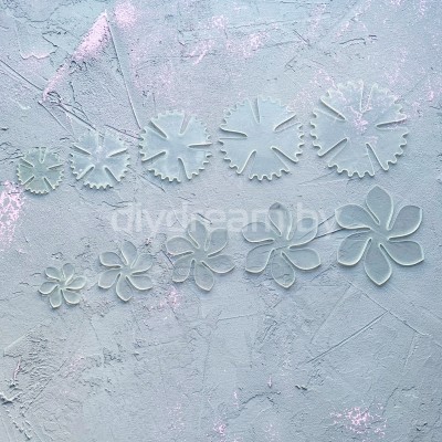 Набор пластиковых шаблонов 1 мм "Цветы" Набор пластиковых шаблонов 1 мм "Цветы"