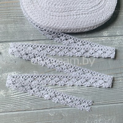 Тесьма вязаная 20 мм, цв. белый Тесьма вязаная 20 мм, цв. белый