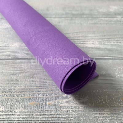 Китайский фоамиран (1 мм) 50х50 см, фиолетовый Китайский фоамиран (1 мм) 50х50 см, фиолетовый
