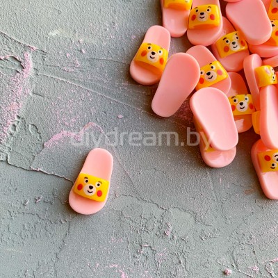 Кабошон "Тапочек", розовый персик Кабошон "Тапочек", розовый персик