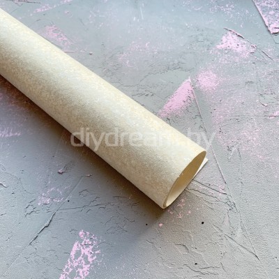 Кожзам с крупными блестками, кремовый Кожзам с крупными блестками, кремовый