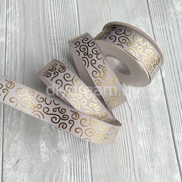 Лента репсовая "Узор" 2,5 см Лента репсовая "Узор" 2,5 см